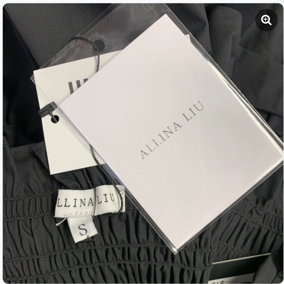 Allina Liu Elegant Black Off-Shoulder Dress NWT size S - Picture 9 of 13